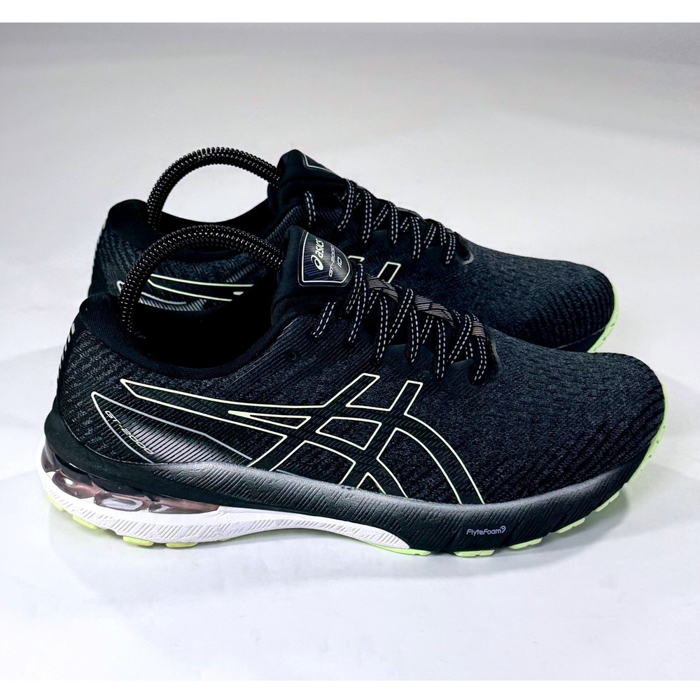 Asics GT-2000 10 Running Shoe Womens 9.5 Black Yellow Athletic Flytefoam Fitness